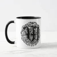 Monarchia Monogram Letter W Initial Alphabet W Mug