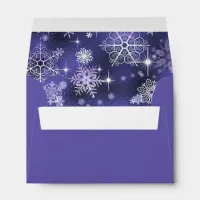 Prettiest Snowflakes Pattern Violet ID846 Envelope