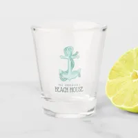 Beach House Anchor & Rope Aqua Blue ID623 Shot Glass