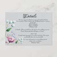 Elegant Floral Wedding Soft Botanical Romance Enclosure Card