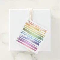 Equality Love Rainbow Brush Strokes LGBTQ ID656 Favor Tags