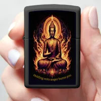 Buddha in vibrant flames,  zippo lighter