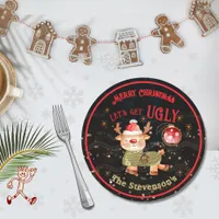  Ugly Sweater Deer & Owl Holiday Paper Plates