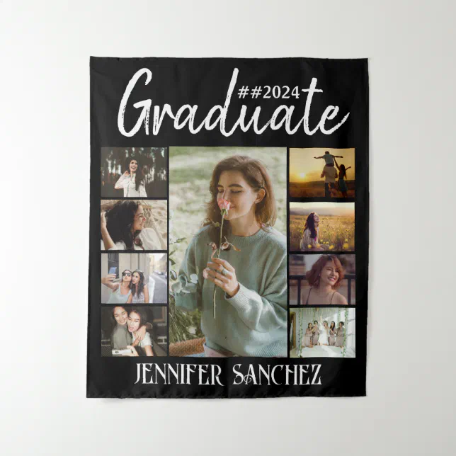 Graduation Party 9 Photo Collage Backdrop Custom