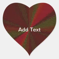 Circular Gradient Patchwork Red to Green Heart Sticker