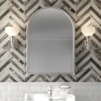 Monochrome Marble Herringbone Chevron  Wallpaper