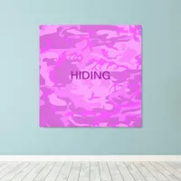 Funny Quote Light Purple Camouflage Canvas Print