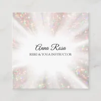 *~* Reiki Energy Healing Rays Light Worker Square Business Card