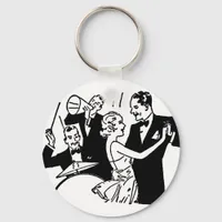 Vintage Dancing Couple Keychain