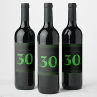 30th Wedding Anniversary Custom Wine Label