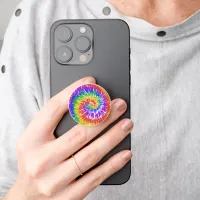 Bright Cute Colorful Hippie Groovy Tie Dye Fun PopSocket