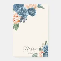 Roses Blue/Peach Wedding ID584 Post-it Notes