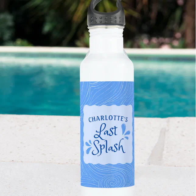 Fun Personalized "Last Splash" Bachelorette Party  Stainless Steel Water Bottle