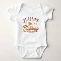 Mama's Little Blessing Typography  Baby Bodysuit