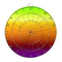 Spectrum of Horizontal Colors -3 Dartboard With Darts