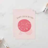 Zodiac Birthday Leo Flat Card