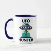  Ai Art with UFO Beaming up an Alien  Mug