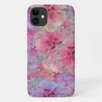 Pink Carnations in vintage style iPhone 11 Case