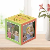 Happy Mother's Day Personalized Pretty Multi Photo Cube