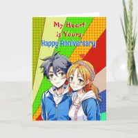 My Heart is Yours | Anime Pop Art Anniversary Card