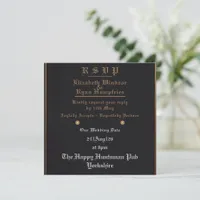  Elegant Floral Wedding Invitation Gold & Silver 