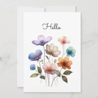 Pastel Flowers Watercolor Illustration Customize 