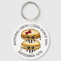 National Cream-Filled Donut Day - September 14th  Keychain