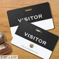 Customizable Logo Company Visitor Badge