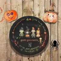 Happy Halloween Cute Monsters Party Paper Plates