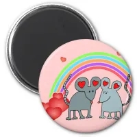 Mice in Love Valentines Magnet