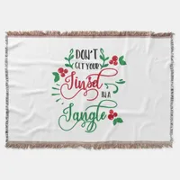 dont get your tinsel in a tangle Christmas Throw Blanket