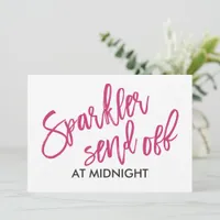 5X7 Sparkler Send-Off Sign-Brush Script (Magenta)