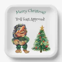 Cheeky Christmas Troll and Tree Delight  Paper Plates