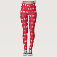 Whimsical Cupcakes and Candy Sprinkles Leggings