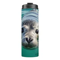 Cute Seal Sticking Head out of Water  Thermal Tumbler