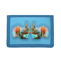 Squirrel in modern style trifold wallet