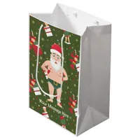 Funny Dirty Santa Christmas Collection Paper Cups Medium Gift Bag