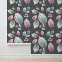 Ethereal Beauty Soft Tone Whimsical Pastel Leaves Wallpaper