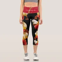 Elegant Multi-Colored Bearded Iris Germanica Capri Leggings