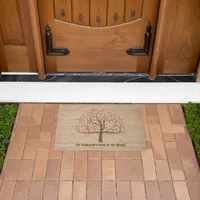 Custom Family Tree Welcome Fiber Doormat