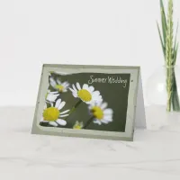 White Daisy Summer Wedding Save the Date Announcement