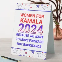 Women for Kamala Harris 2024 Election Table Tent Sign