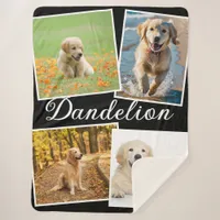 Thumbnail for Stylish Modern Pet Dog Photo Gallery Collage Sherpa Blanket