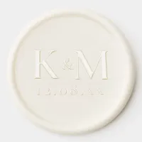 Chic Neutrals Wedding Initials Serif ID1020 Wax Seal Sticker