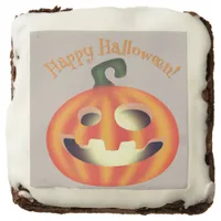 Trick or Treat Halloween Pumpkin Brownie