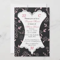 Chalkboard Lingerie Shower Bachelorette Invitation