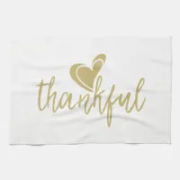 thankful heart thanksgiving towel