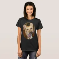 Adorable Cute German Shepherd Dog Back Tan Women's T-Shirt
