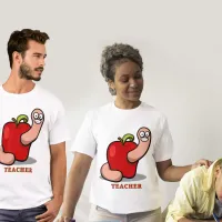 Teacher Funny Worm in Apple Award Unisex T-Shirt