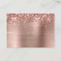 Glittery Rose Gold Foil Blank Mighty Place Card